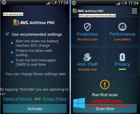 Screenshot AVG AntiVirus Pro für Windows 8