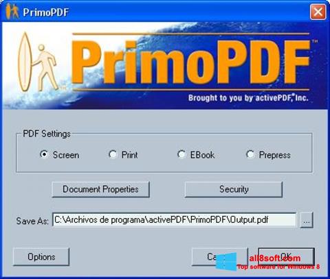 Screenshot PrimoPDF für Windows 8