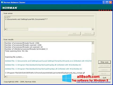 Screenshot Norman Malware Cleaner für Windows 8