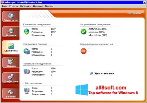 Screenshot Ashampoo Firewall für Windows 8