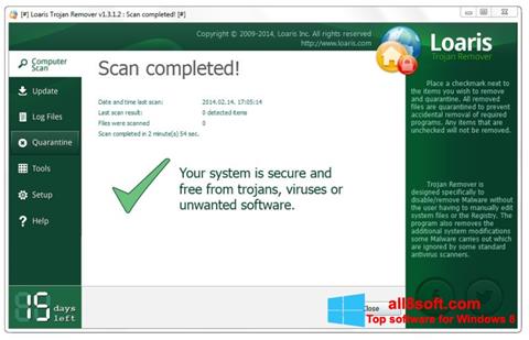 Screenshot Loaris Trojan Remover für Windows 8