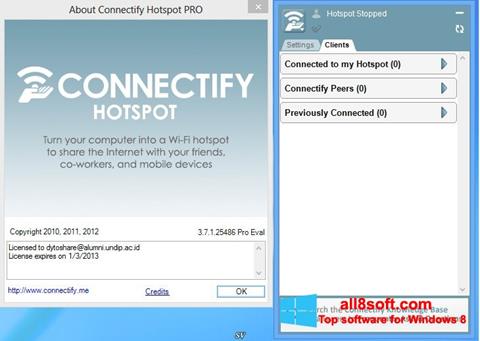 Screenshot Connectify Hotspot für Windows 8