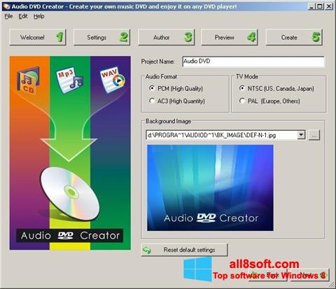 Screenshot Audio DVD Creator für Windows 8