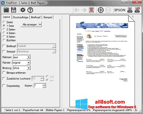 Screenshot FinePrint für Windows 8