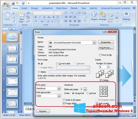 Screenshot Microsoft PowerPoint für Windows 8