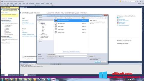 Screenshot Microsoft Visual Basic für Windows 8