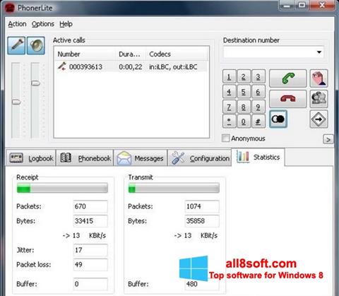 Screenshot PhonerLite für Windows 8