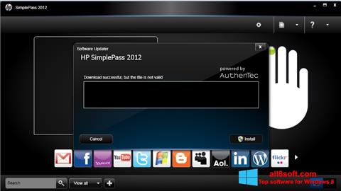 Screenshot HP SimplePass für Windows 8