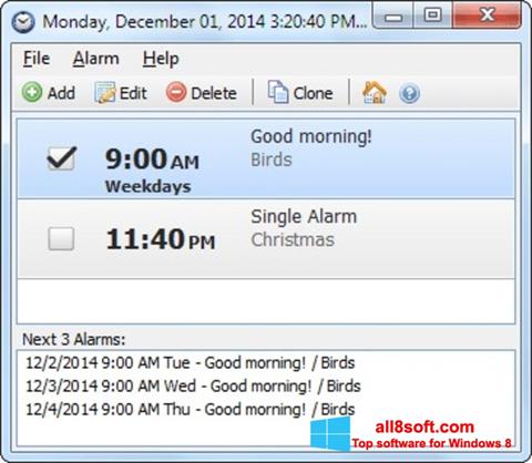 Screenshot Free Alarm Clock für Windows 8