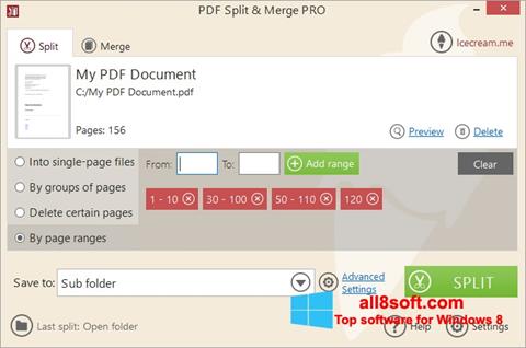 Screenshot PDF Split and Merge für Windows 8