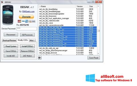 Screenshot BBSAK für Windows 8