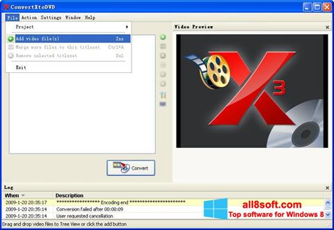 Screenshot ConvertXToDVD für Windows 8