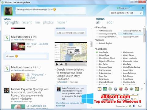 Screenshot Windows Live Messenger für Windows 8