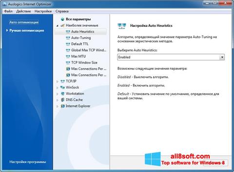 Screenshot Auslogics Internet Optimizer für Windows 8
