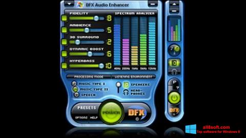 Screenshot DFX Audio Enhancer für Windows 8