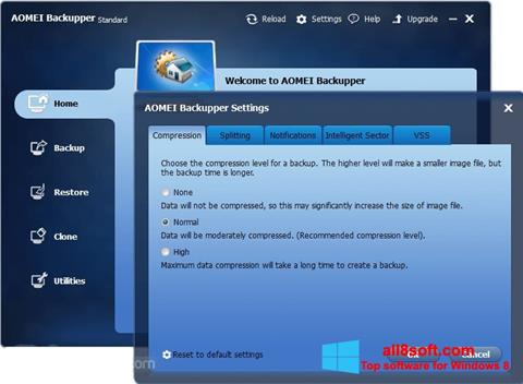 Screenshot AOMEI Backupper für Windows 8