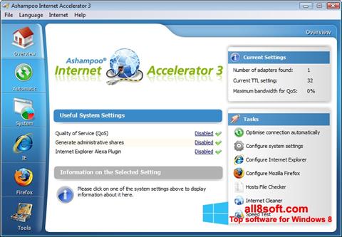 Screenshot Ashampoo Internet Accelerator für Windows 8