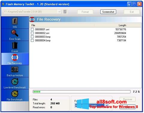 Screenshot Flash Memory Toolkit für Windows 8