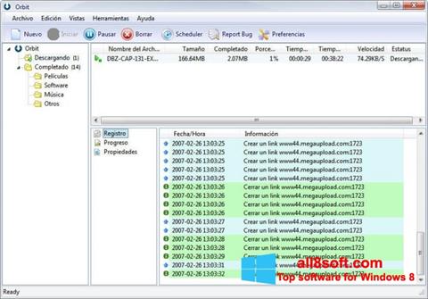 Screenshot Orbit Downloader für Windows 8