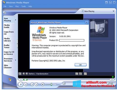 Screenshot Windows Media Player für Windows 8