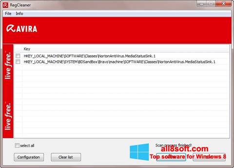 Screenshot Avira Registry Cleaner für Windows 8
