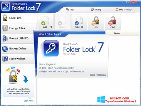 Screenshot Folder Lock für Windows 8