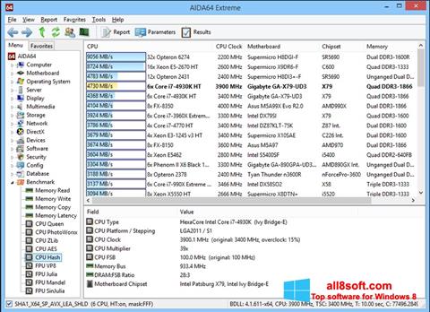 Screenshot AIDA32 für Windows 8